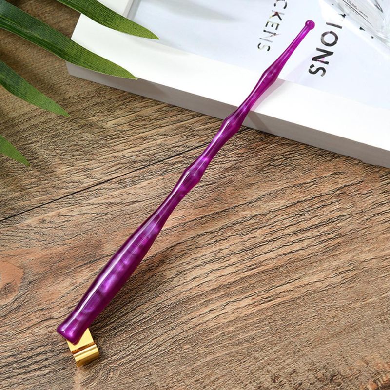 Goo Giá Đỡ Ngòi Bút Thư Pháp Bằng Nhựa Resin Họa Tiết Bầu Trời Sao Chữ Thập Tiếng Anh Scrip Dip