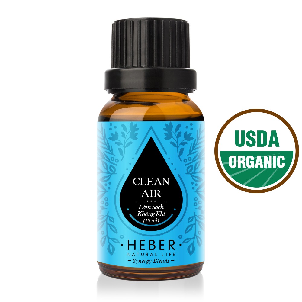 Tinh Dầu Làm Sạch Không Khí Clean Air Blend Heber Natural Life,Cao Cấp Nhập Khẩu,Thiên Nhiên Nguyên Chất,10ml/30ml/50ml