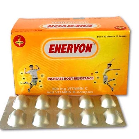 Enervon C - Tăng đề kháng, Vitamin C và Vitamin B-Complex set 1 vỉ 10 viên Enervon