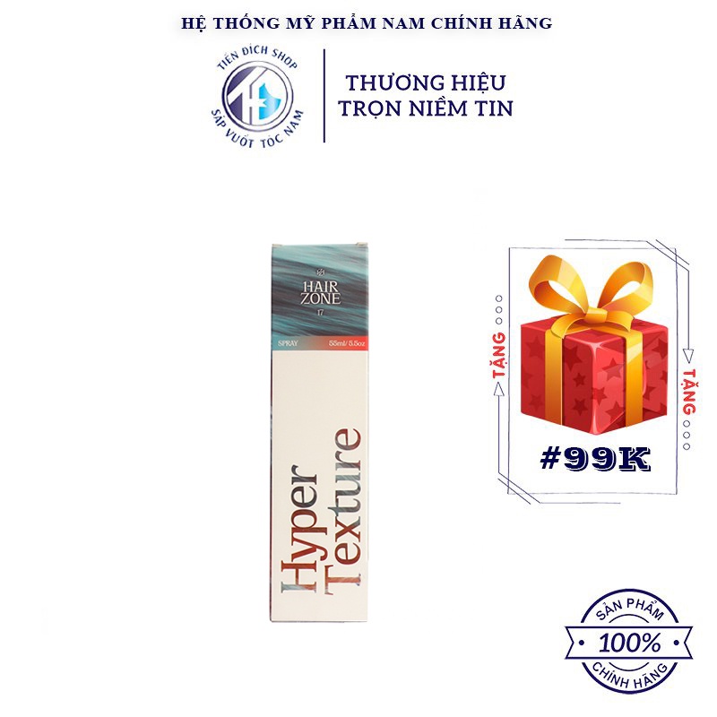Xịt tạo phồng tóc Pre-styling Hyper Texture by Hair Zone 155ML