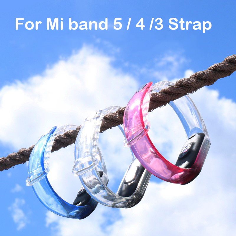 Dây Đeo Thay Thế Cho Đồng Hồ Thông Minh Xiaomi Mi Band 6 Mi Band 3 / 4 Trong Suốt 5w