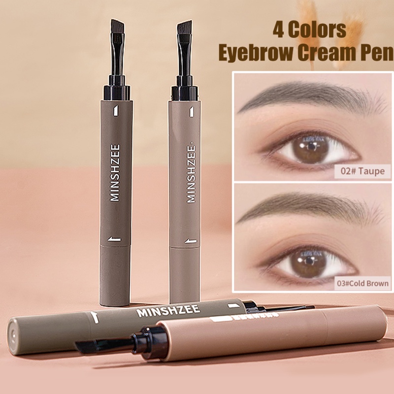 Bút Kẻ Lông Mày MINSHZEE 4 Màu Tự Nhiên Chống Thấm Nước Và Mồ Hôi Lâu Trôi Không Nhòe