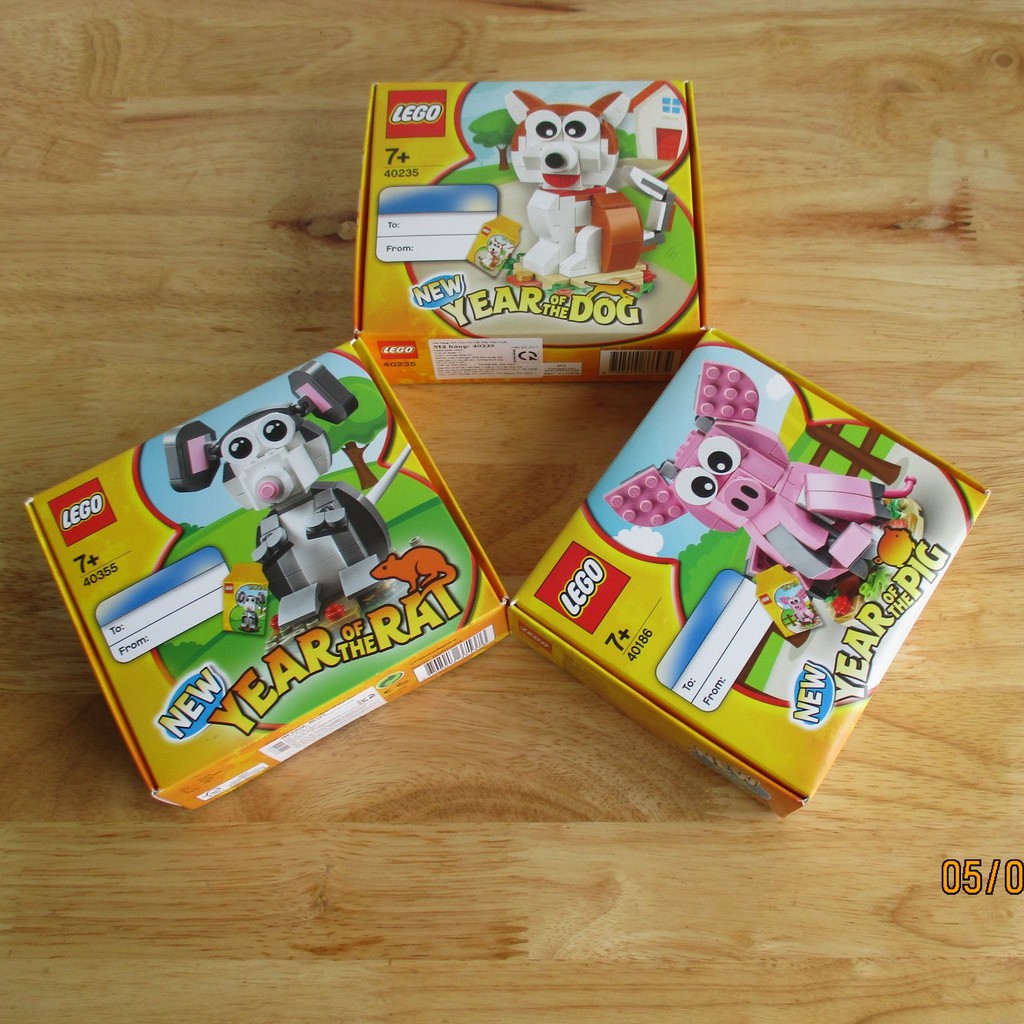 LEGO Tết Năm Mới Con Chó, Lợn, Chuột: 40235, 40186, 40355