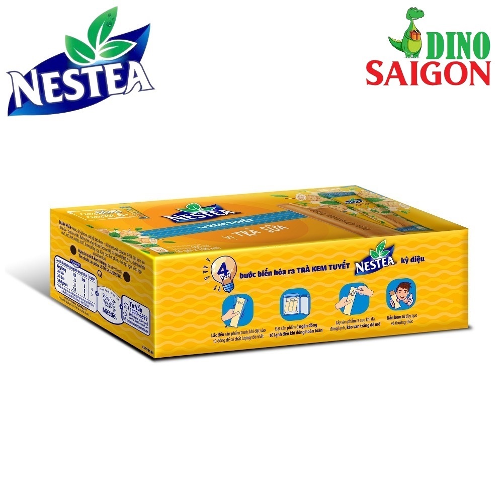 Bộ 2 Hộp Trà Kem Tuyết Nestea Vị Trà sữa, Trà chanh (6 thanh/hộp)