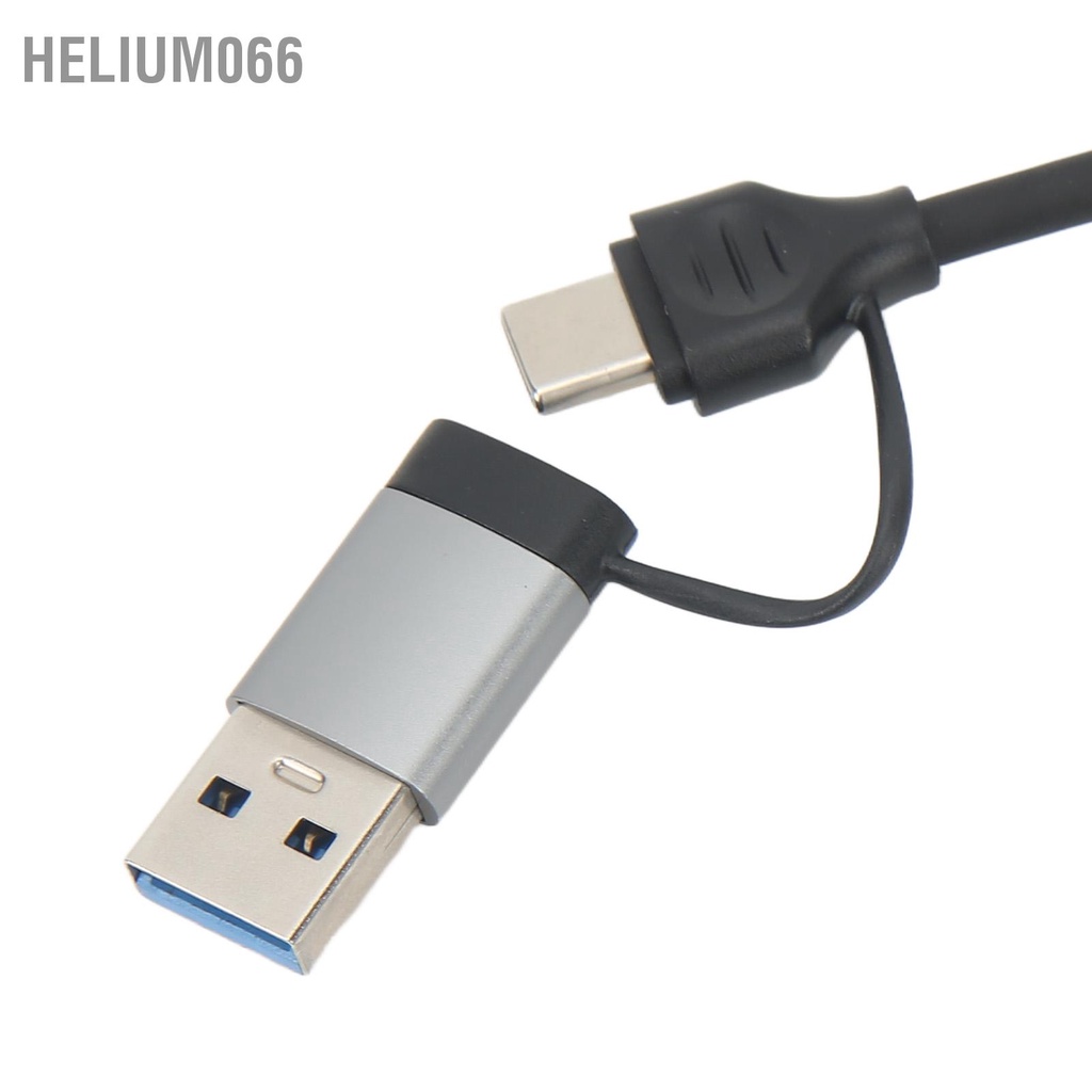 Helium066 4in1 USB C HUB 5V DC Bộ chuyển đổi Hub cho Máy tính Điện thoại Di động