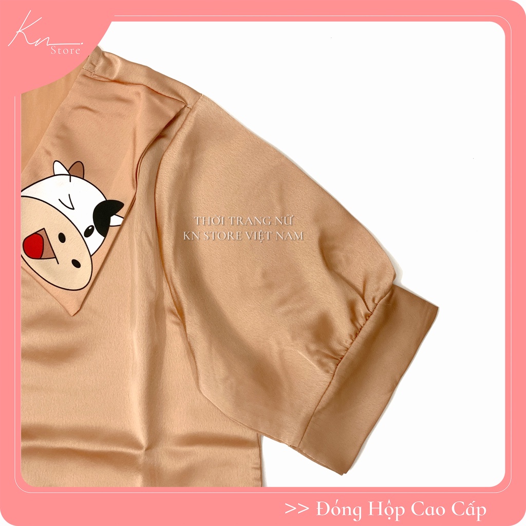 Đồ bộ mặc nhà pijama 🌸 Đồ Ngủ chất liệu Lụa Satin Xuất Xịn Mát Mịn phong cách Hàn - KNStorevietnam