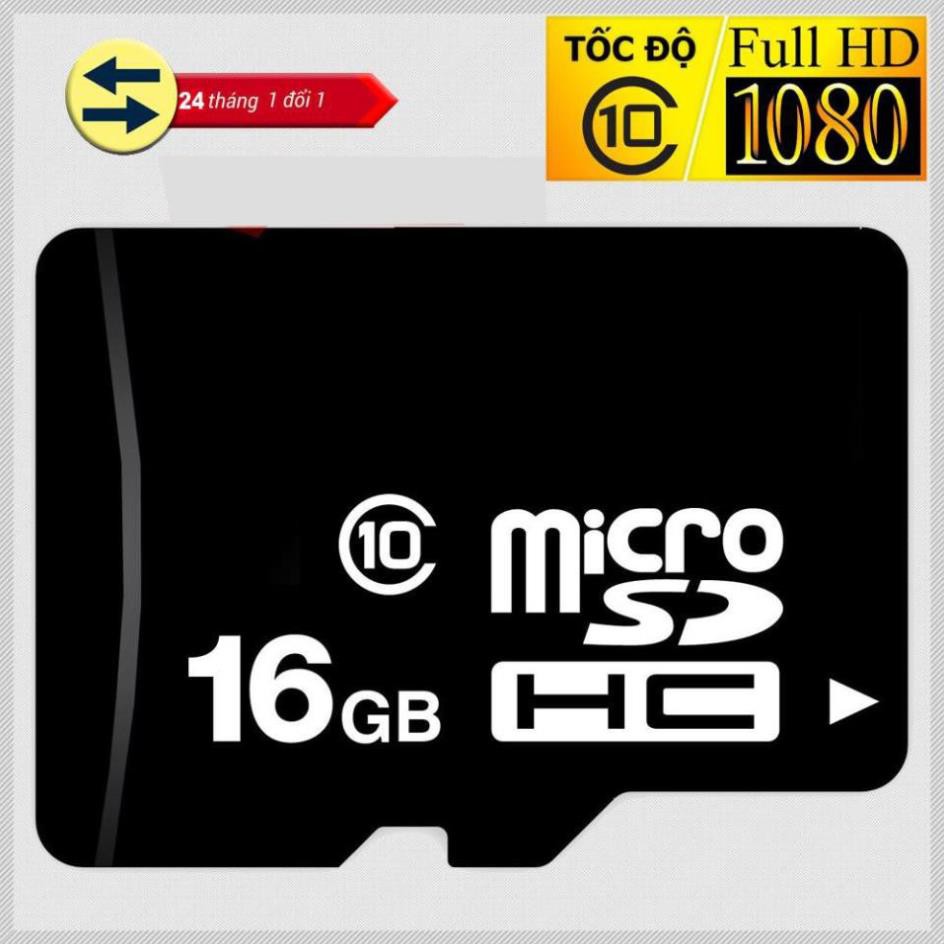 Thẻ nhớ MicroSD 32GB/16GB Class10 tốc độ cao (Đen) - Bảo hành 24 tháng