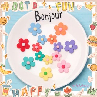 Charm hoa pastel SIZE NHỎ xinh B69 /Nguyên liệu làm slime resin trang trí