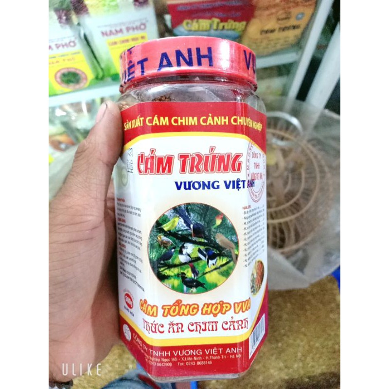 Cám Trứng Vương Việt Anh 500gr dạng lọ, cám tổng hợp các chất dinh dưỡng cho chim - NaHi Shop