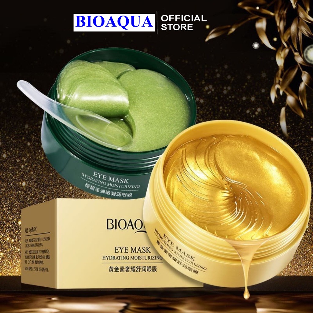 Mặt nạ mắt Bioaqua tảo biển collagen vàng Hộp 60 miếng - Giảm Quầng Thâm - Nhăn Mắt - Bọng Mắt Chống Lão Hóa