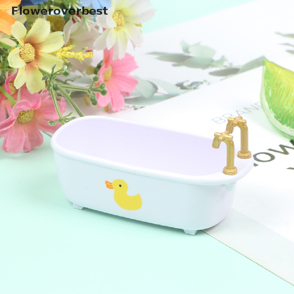 Bồn tắm mini dễ thương cho nhà búp bê tỉ lệ 1:12