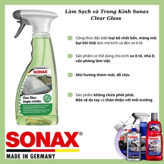 [Dung Dịch Làm Sạch Và Trong Kính] Sonax Clear Glass 338241 500ml - Riautocare