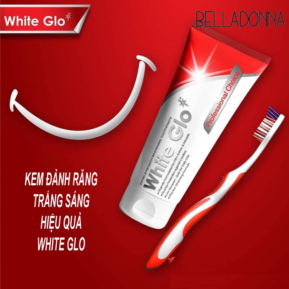 [CHÍNH HÃNG] Kem Đánh Răng Làm Trắng Sáng Răng White Glo Professional Choice 150g