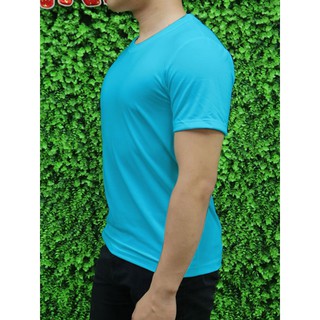ÁO THUN TRƠN NAM NỮ THIÊN THANH THUN CO GIÃN MÀU XANH THIÊN THANH - ATT - THIÊN THANH