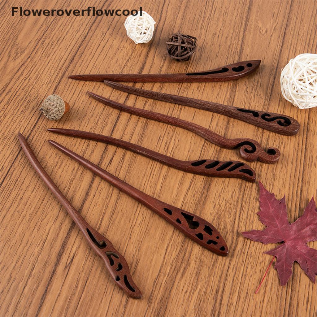 Fcvn Vintage Handmade Wooden Green Sandalwood Hairpins Women Hair Pin Ancient Chinese HOT