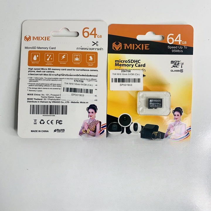 Thẻ nhớ MIXIE 128 GB Micro SD TF TỐC ĐỘ 95MB/S GHI 70M/S Chính Hãng