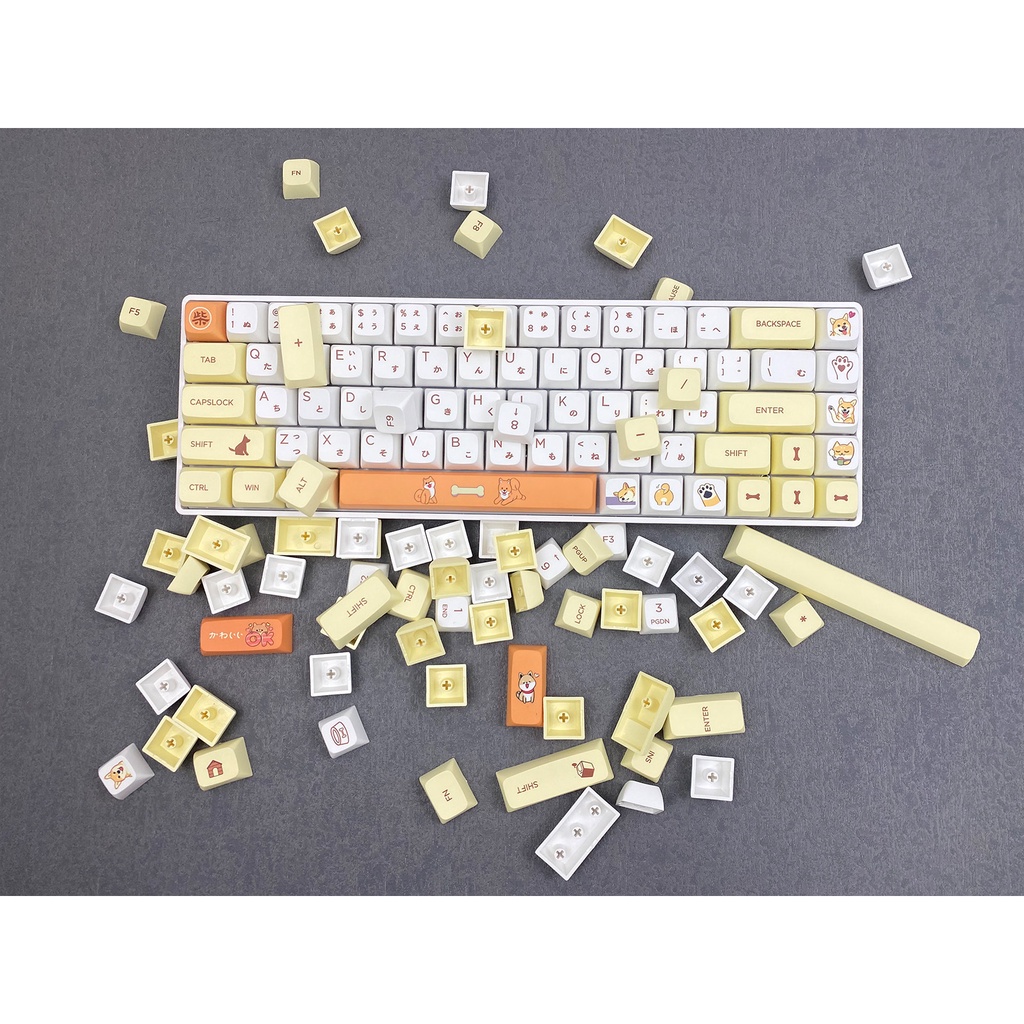 Tổng hợp Keycap Profile XDA nhựa PBT cao cấp Honey Milk/Matcha/Shiba Inu/Shimmer nhiều màu dễ thương cho bàn phím cơ