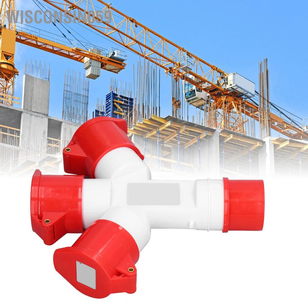 Wisconsin059 Industrial Socket Waterproof Electrical Connector 3 Way 16A Outlet for Indoor Outdoor
