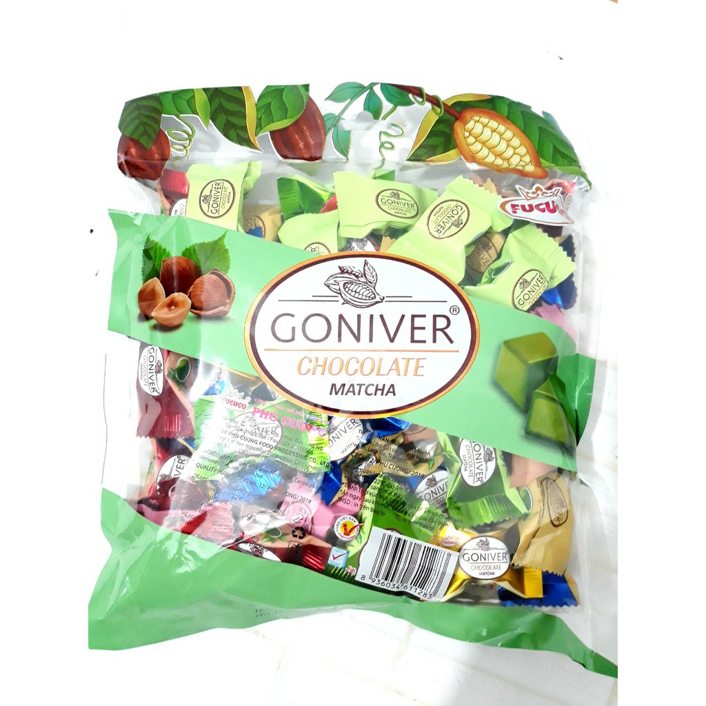 Kẹo Chocolate Matcha GONIVER Phú Cường Túi 320gr