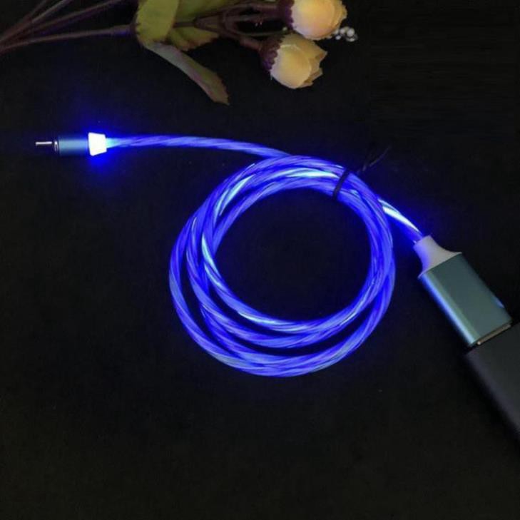 💥Mã giảm 15k💥Cáp sạc nam châm 3 đầu phát sáng theo dòng điện, sạc nhanh, tự ngắt khi sạc đầy 💥SIÊU HOT💥
