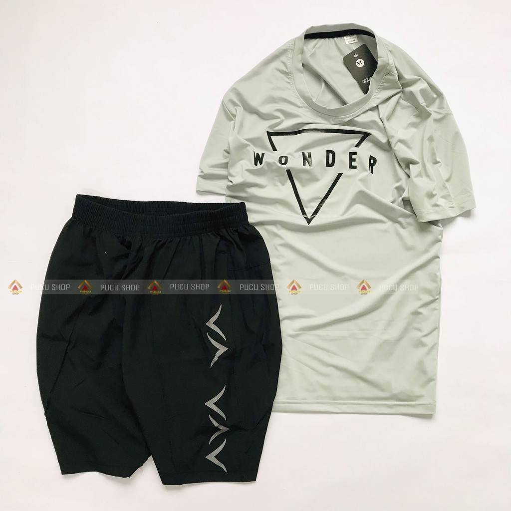Bộ quần áo thể thao nam phom 45-85kg đồ bộ nam hè thun lạnh 3 màu WONDER BTT04 | BigBuy360 - bigbuy360.vn