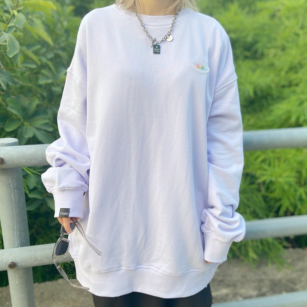 Áo Sweashirt nỉ tay dài D'BAKU Rainbow Logo (Tặng kèm túi Tote)