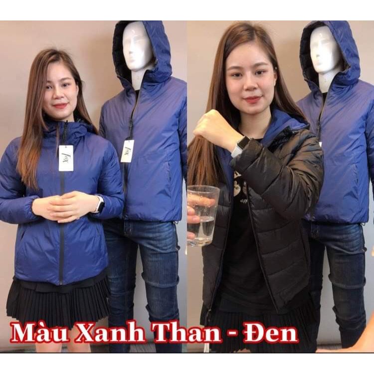 Áo Phao Nam Nữ 2 Mặt Lông Vũ và Gió Siêu Ấm Đủ Size