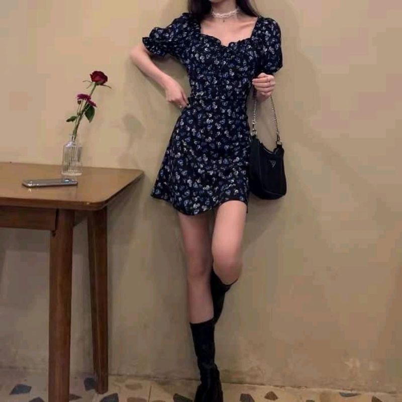 Váy Đen Hoa Nhí Cực Xinh