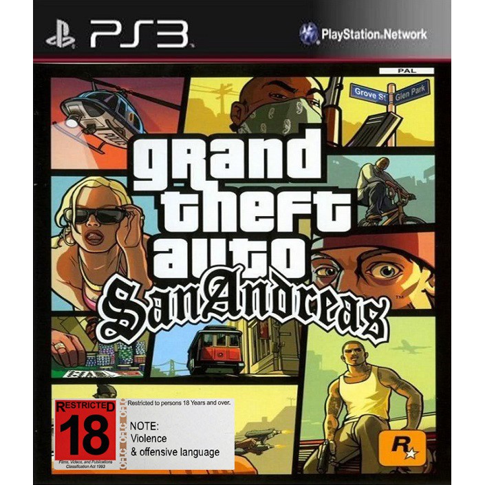 Đĩa Dvd Cassette Ps3 Cfw Ofw Multiman Hen Gta San Andreas