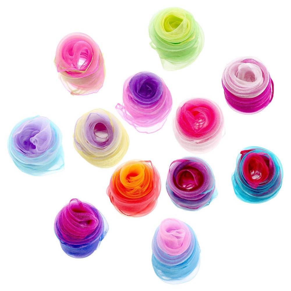 Khăn Choàng Cổ Hình Vuông Chất Liệu Chiffon Màu Trơn Thời Trang Cho Nữ Dự Tiệc Halloween