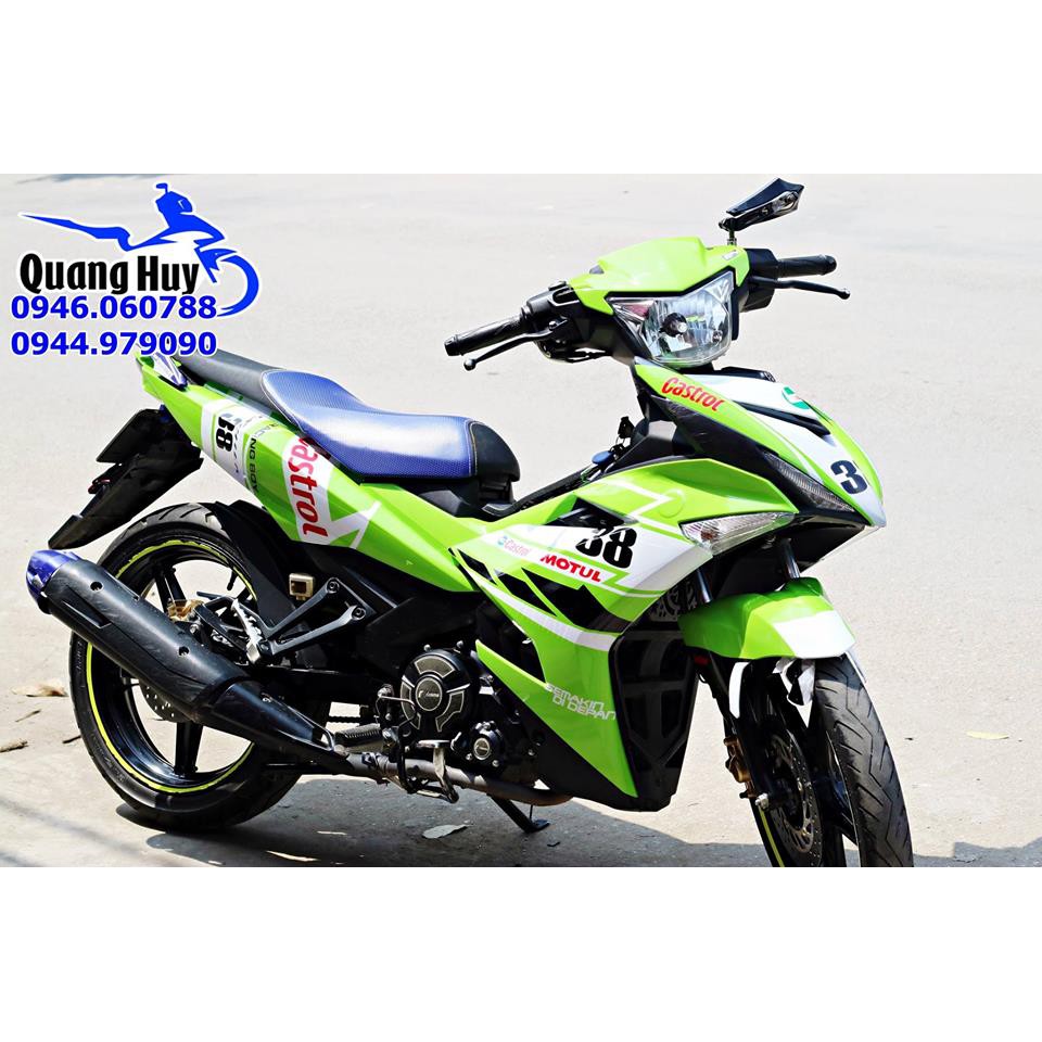 Tem trùm Exciter 150 xanh lá, độ team trùm decal xe máy ex dán đời 2015-2020