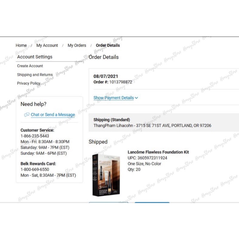 Set Lan…come mini 3 món