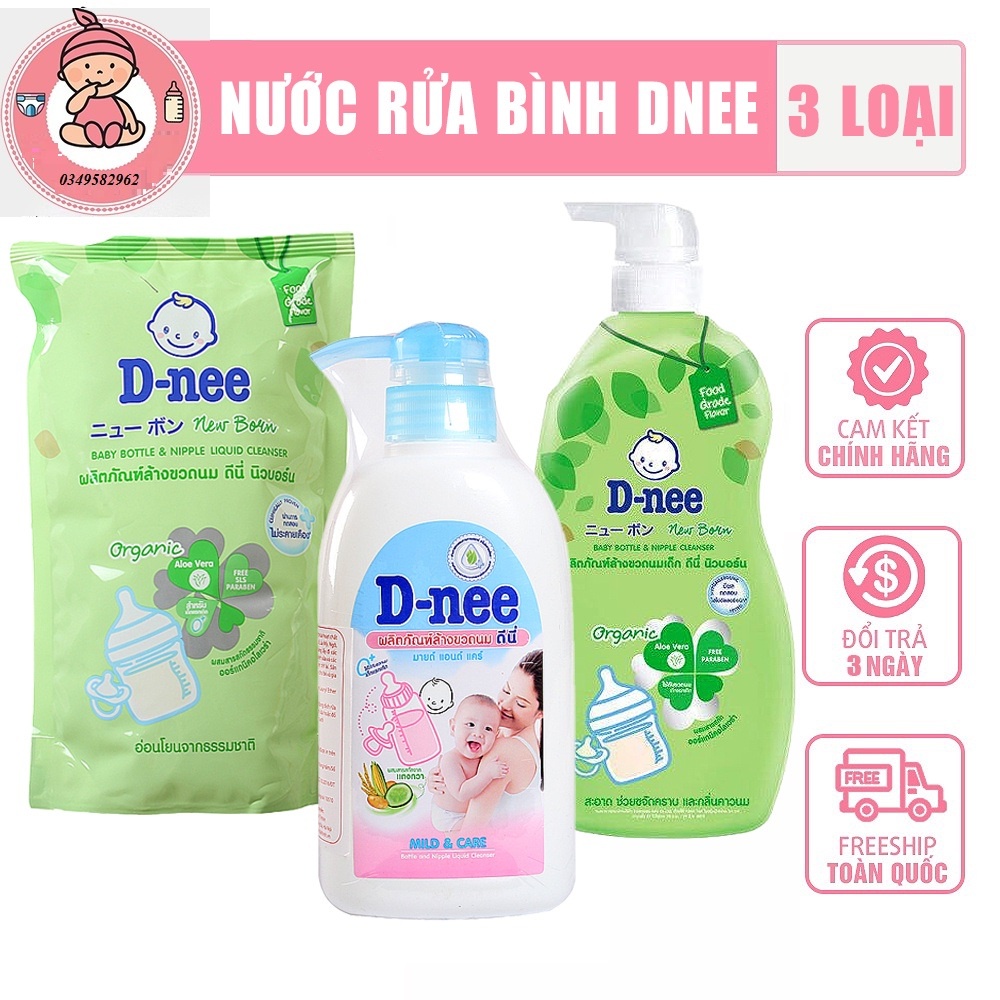 [Có tem ĐẠI Thịnh] Nước rửa bình sữa -Dnee giúp vệ sinh bình sữa dễ dàng an toàn cho bé sử dụng cam kết hàng chính hãng