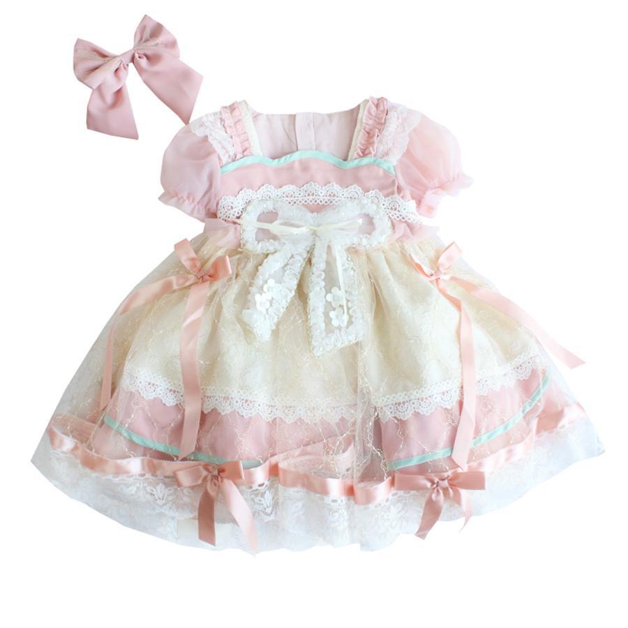 Girls' Lolita princess dress 2022 new summer children's western style bubble dress children's baby summer dress
