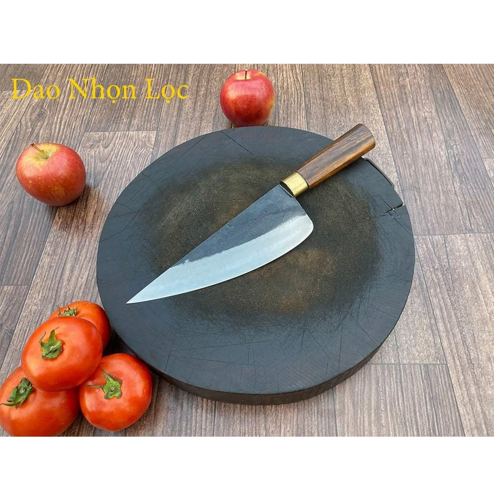 Dao bầu thái lọc thịt nhà bếp Khalik DKL003 siêu sắc bằng nhíp xe ô tô chuẩn làng nghề rèn Đa Sỹ