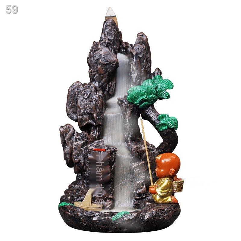Lư hương ngược Dòng nước chảy Alpine lớn gia dụng gỗ đàn tháp phòng khách Lò đốt thơm sáng tạo đồ trang trí tr