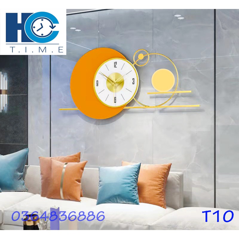 Đồng hồ treo tường trang trí decor T10 kích thước 83 x 39 cm