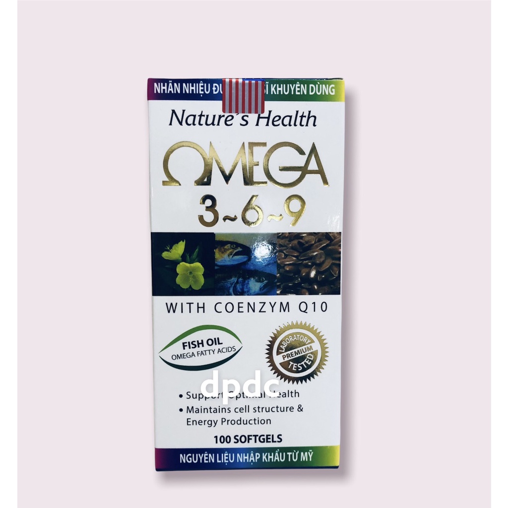 Viên Dầu Cá Omega 369 Sáng Mắt Tăng Cường Thị Lực, , Bổ Não, Giảm Nguy Cơ Bệnh Tim Mạch – Hộp 100 viên