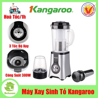 Máy xay sinh tố đa năng 2 cối kangaroo kg2b3 màu bạc - máy xay sinh tố đa năng 2 cối kangaroo kg2b2 màu đỏ
