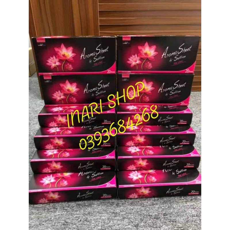Giấy thơm LG - Aroma Sheet hương hoa sen hồng dùng cho máy giặt sấy chăm sóc quần áo