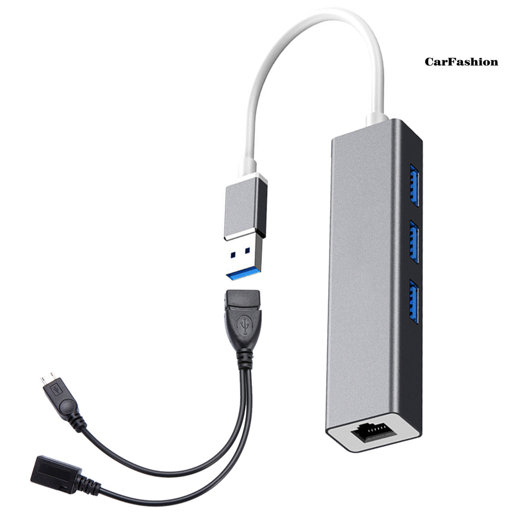 Bộ Chia 3 Cổng Usb Hub Lan Ethernet Kết Nối Với Amazon Fire Gen 2 / 3 / 4