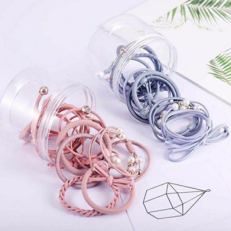 Hộp 12 dây buộc tóc Hàn Quốc Siêu Xinh