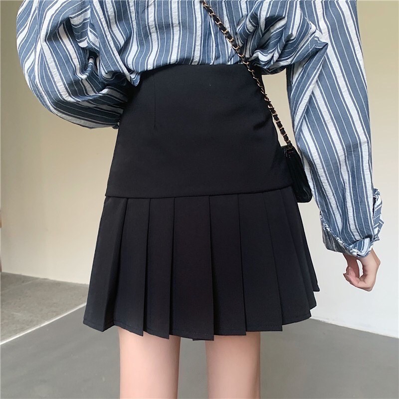 ( CÓ SẴN) THIẾT KẾ CHÂN VÁY XẾP LY bigsize60-100kg VẢI TUYẾT MƯA