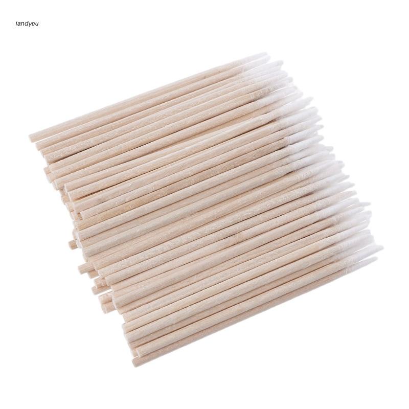 ✿ Set 100 Tăm Bông Cotton Nhỏ Tay Cầm Bằng Gỗ Đa Ứng Dụng