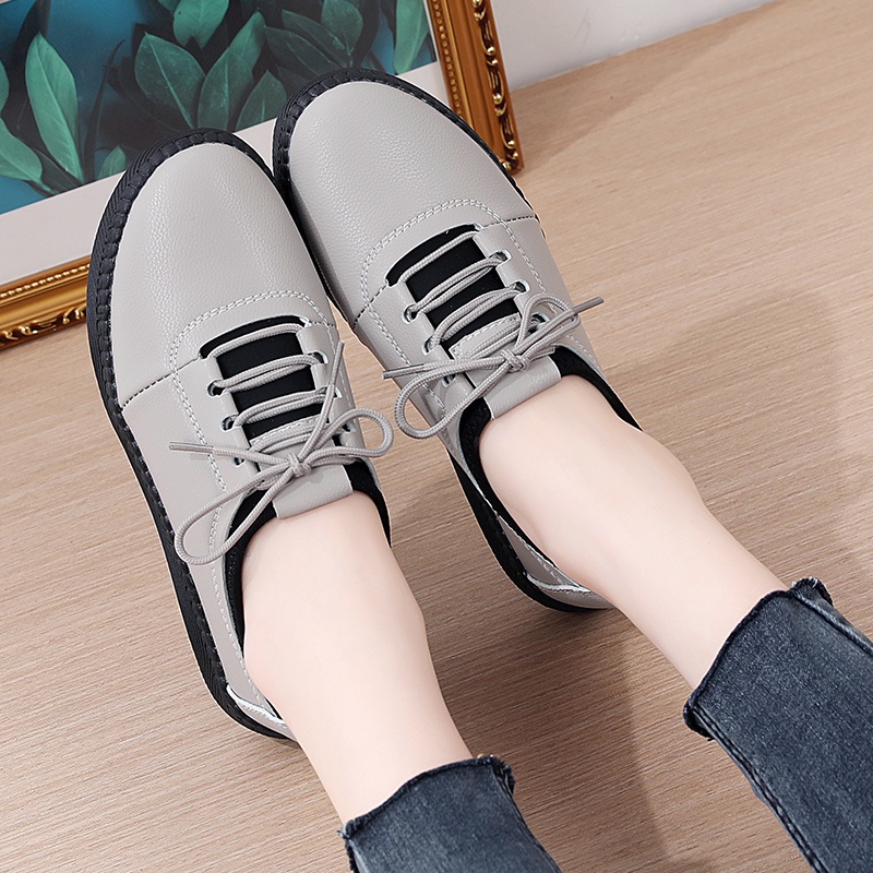 Giày Lười Da Bò Đế Mềm Thoải Mái Thời Trang Cho Nữ