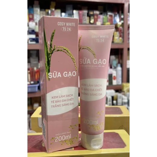 Kem làm sạch tế bào da chết giúp trắng sáng da Cosy White Sữa Gạo 200ml