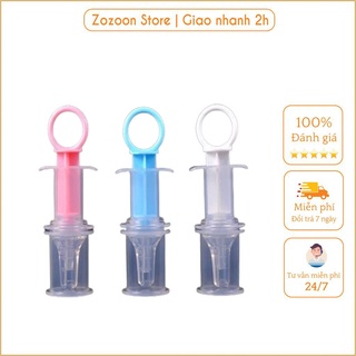 Dụng cụ bón thuốc/Sữa dạng xilanh đầu silicon 2 vòi giúp cho bé uống thuốc, bón sữa cho bé - Zozoon Store