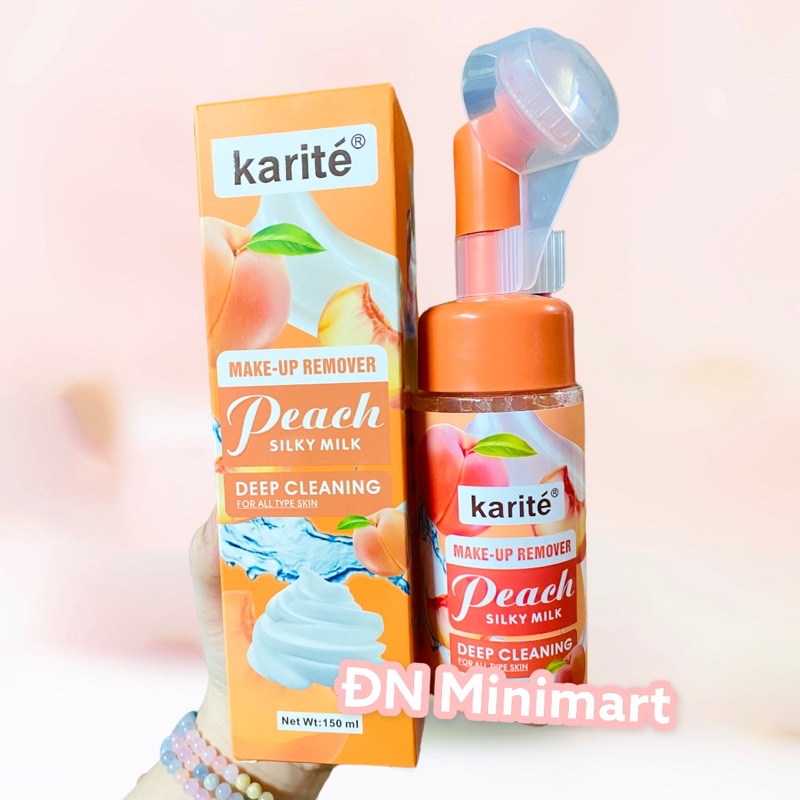 Sữa Rửa Mặt Tạo Bọt Có Đầu Massage Kiss Beauty Peach Silky Milk Deep Cleaning