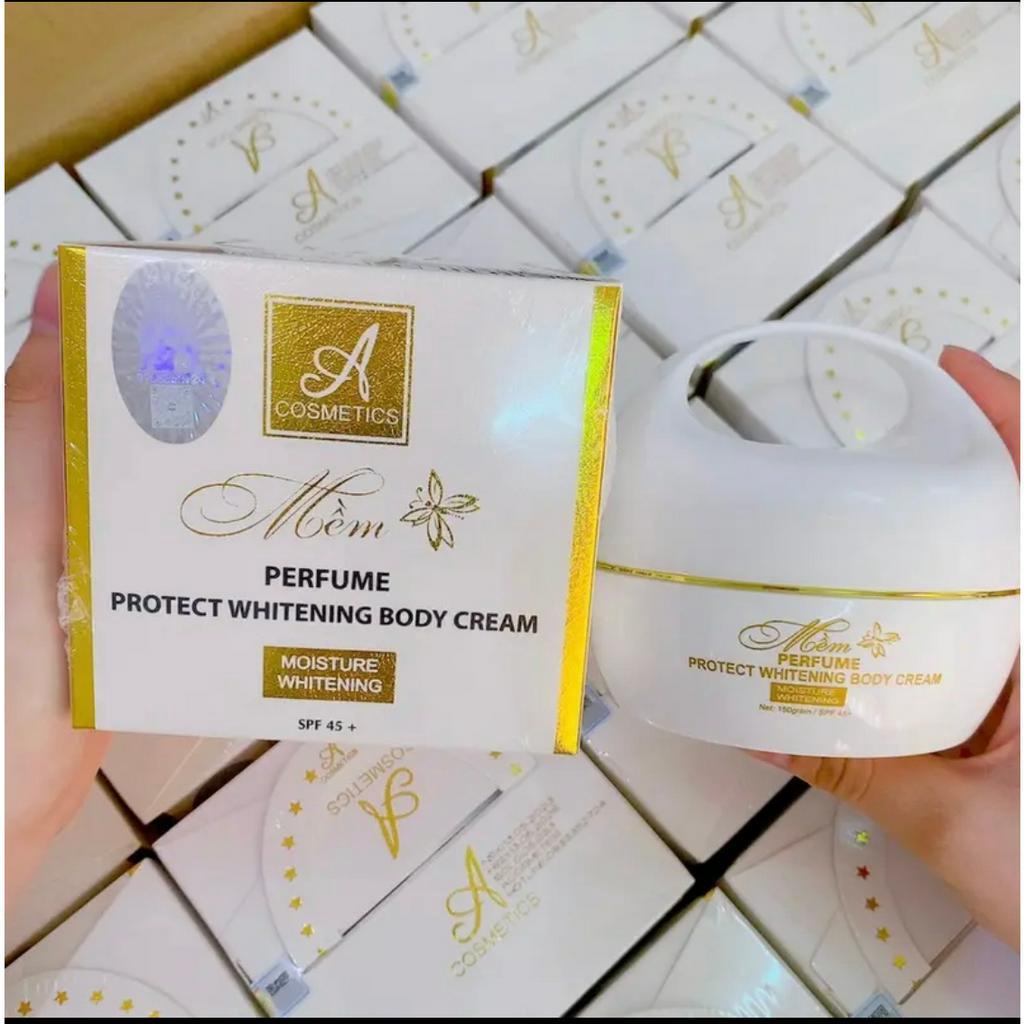 Combo kem trắng da body Mềm A acosmetics, dưỡng trắng da toàn cơ thể hương nước hoa 150g - MA Shop