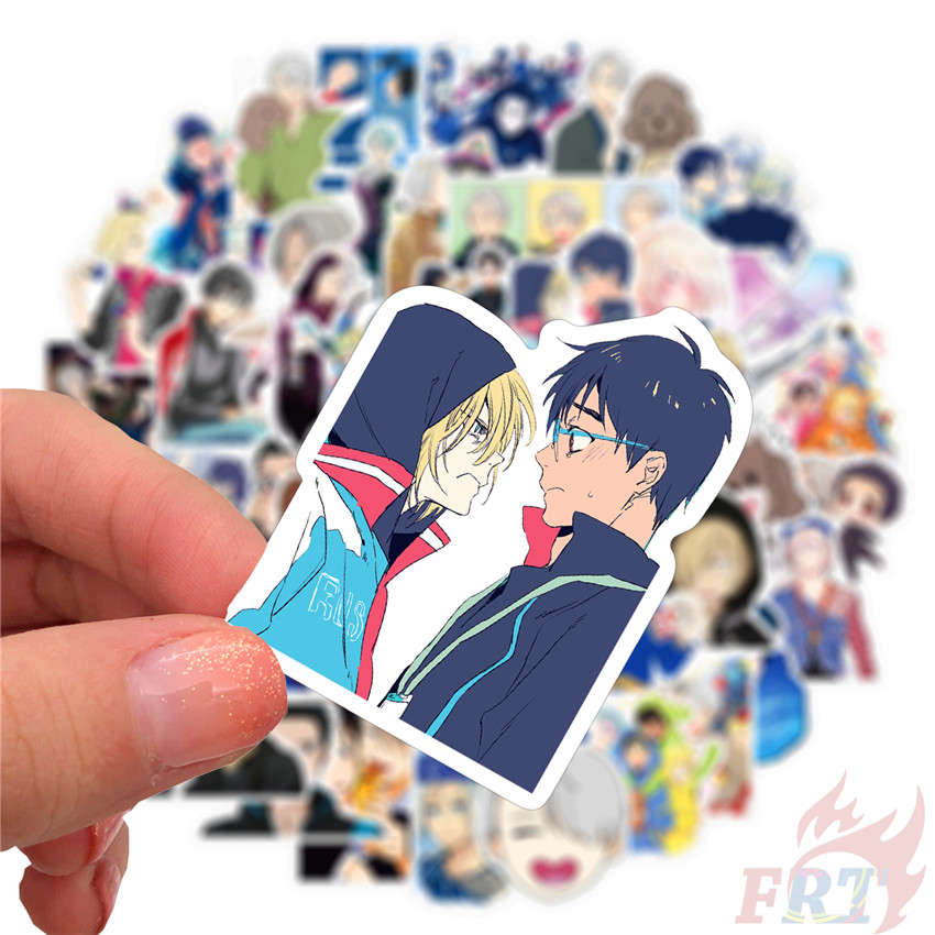 Set 50 Miếng Dán Trang Trí Hình Nhân Vật Trong Phim Hoạt Hình &quot;Yuri!!! On Ice 04